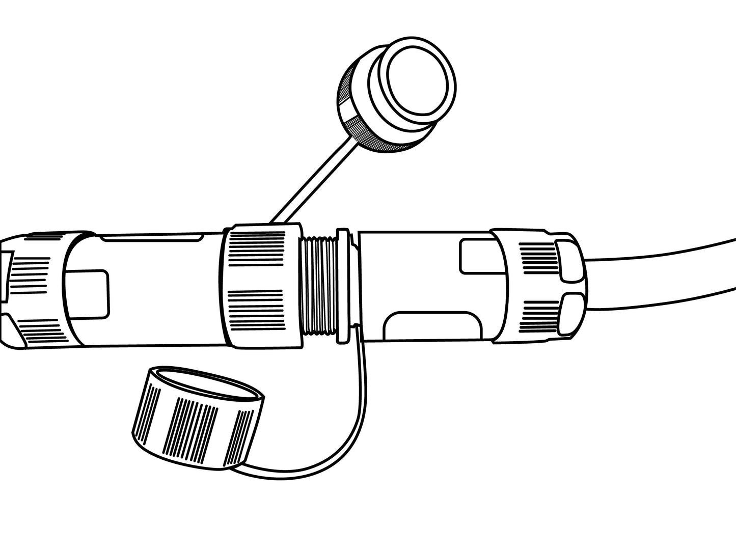 Water Tight Extension Cable Male/Female 1 Meter Water Tight Extension Cable Male/Female 1 Meter