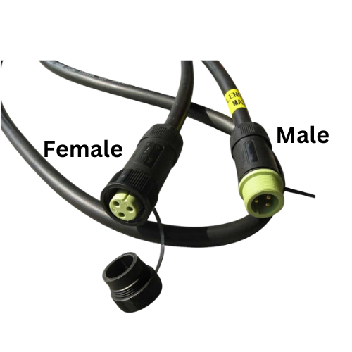Water Tight Extension Cable Male/Female 1 Meter