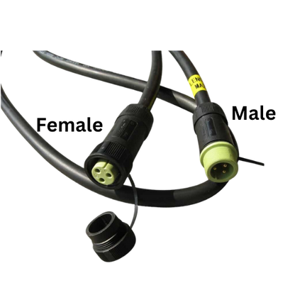 Water Tight Extension Cable Male/Female 1 Meter